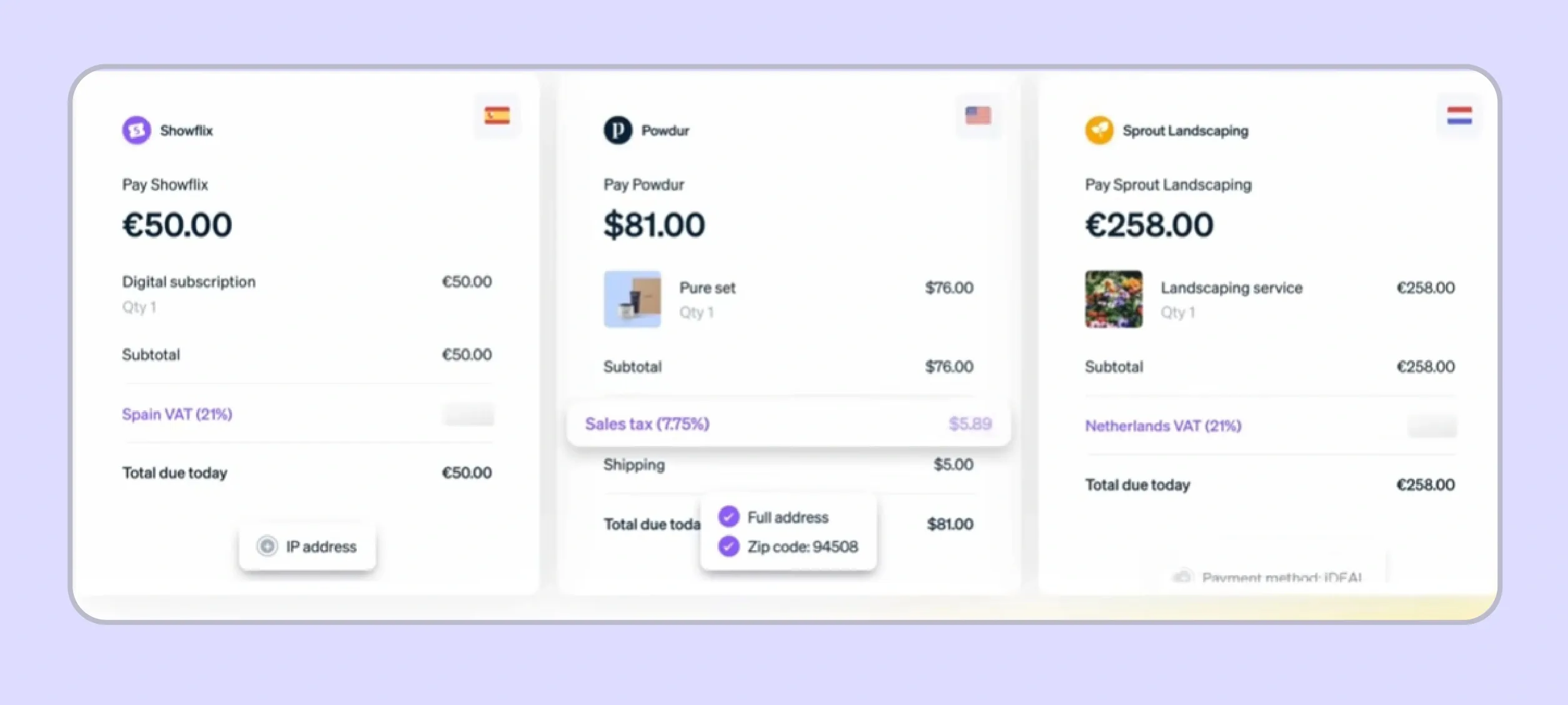 Enable automatic tax in Stripe checkout settings