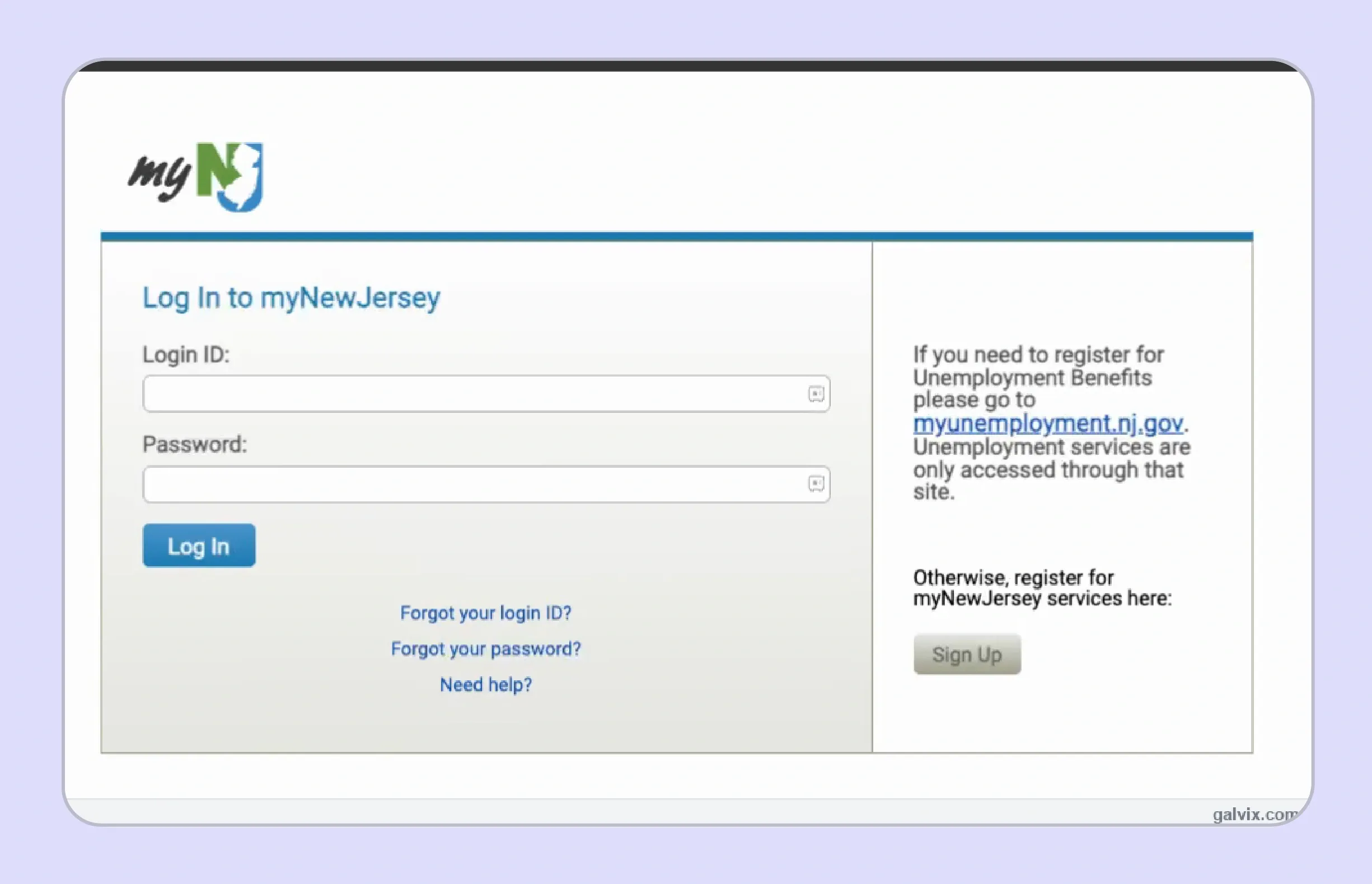 File New Jersey sales tax online through portal login