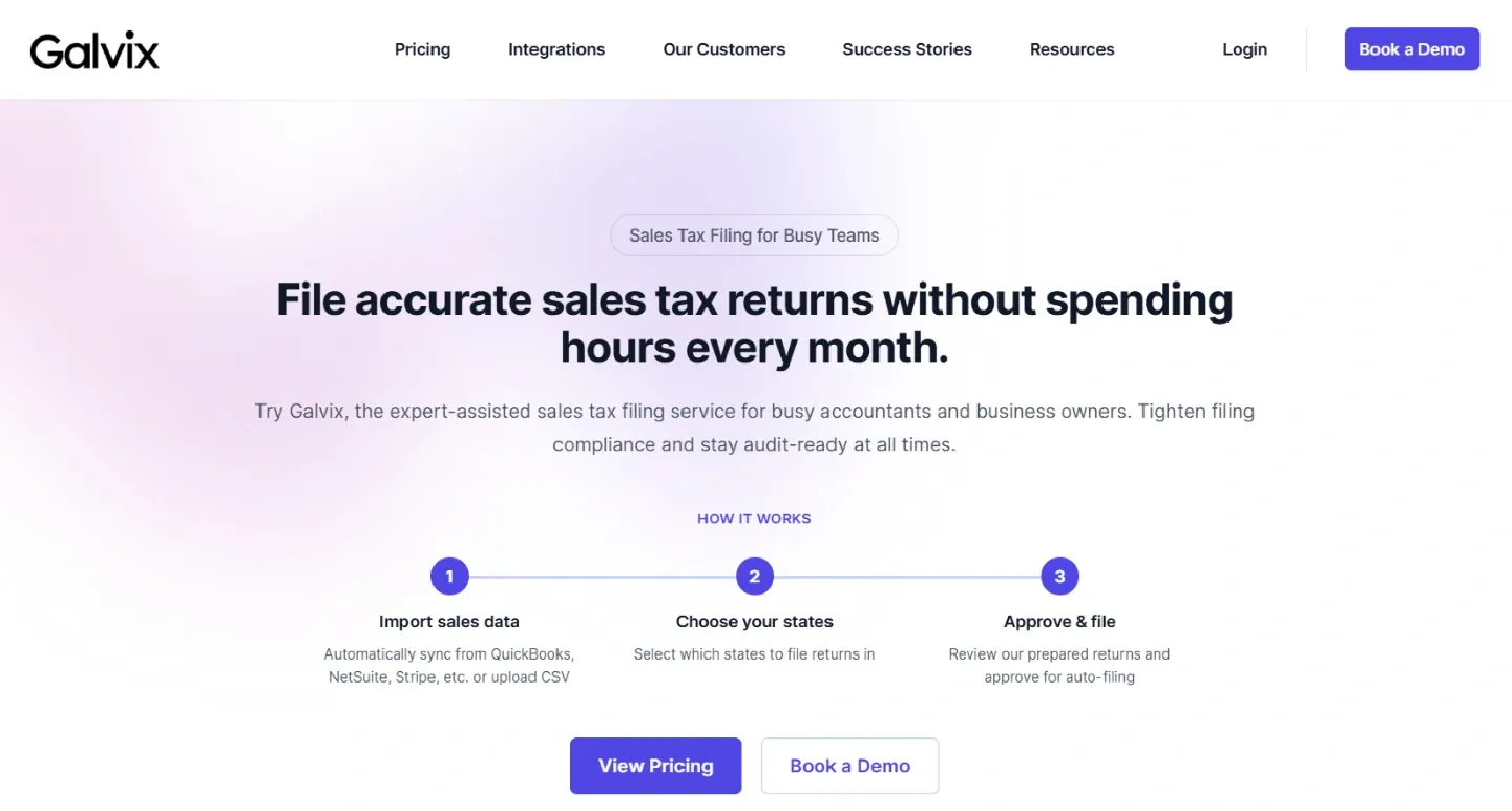 Galvix managed sales tax software is the best TaxJar alternative