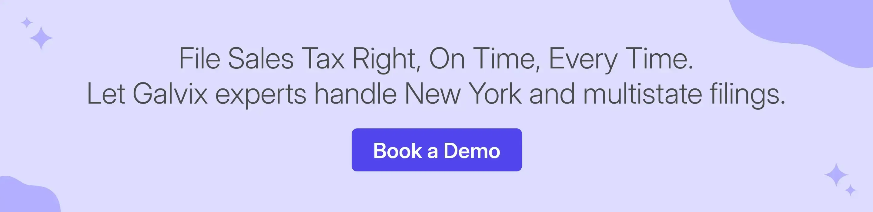Galvix manages New York and multistate sales tax filings