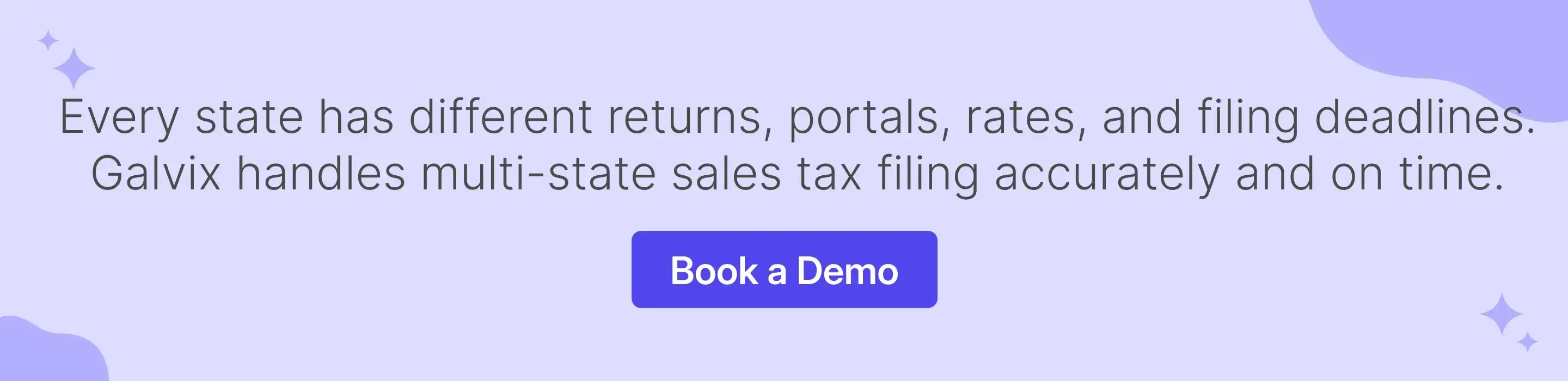 Galvix manages accurate sales tax filing across multiple US states