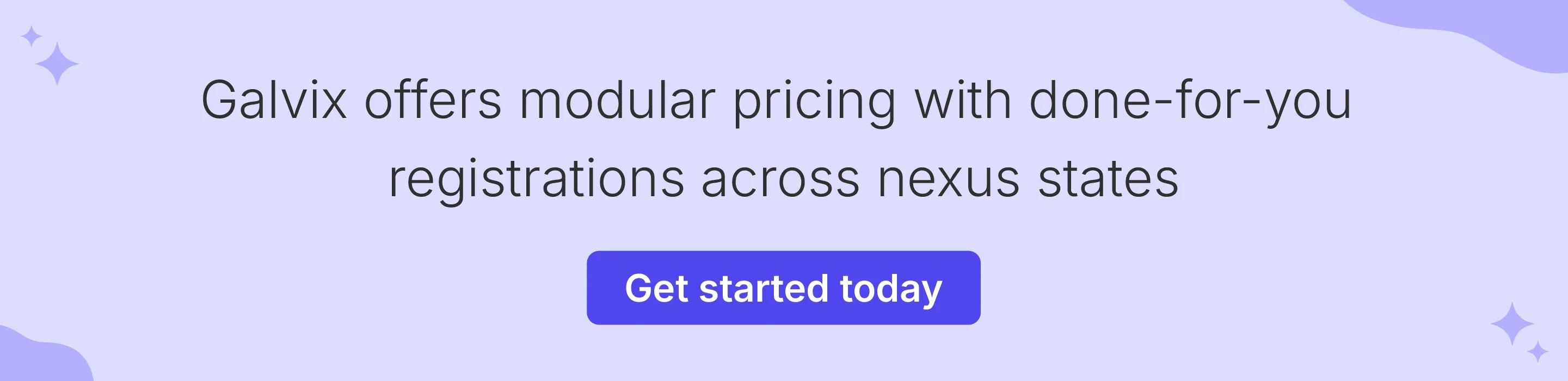 Galvix modular pricing for done-for-you state registrations