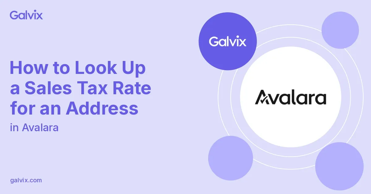 How to Look Up a Sales Tax Rate for an Address in Avalara