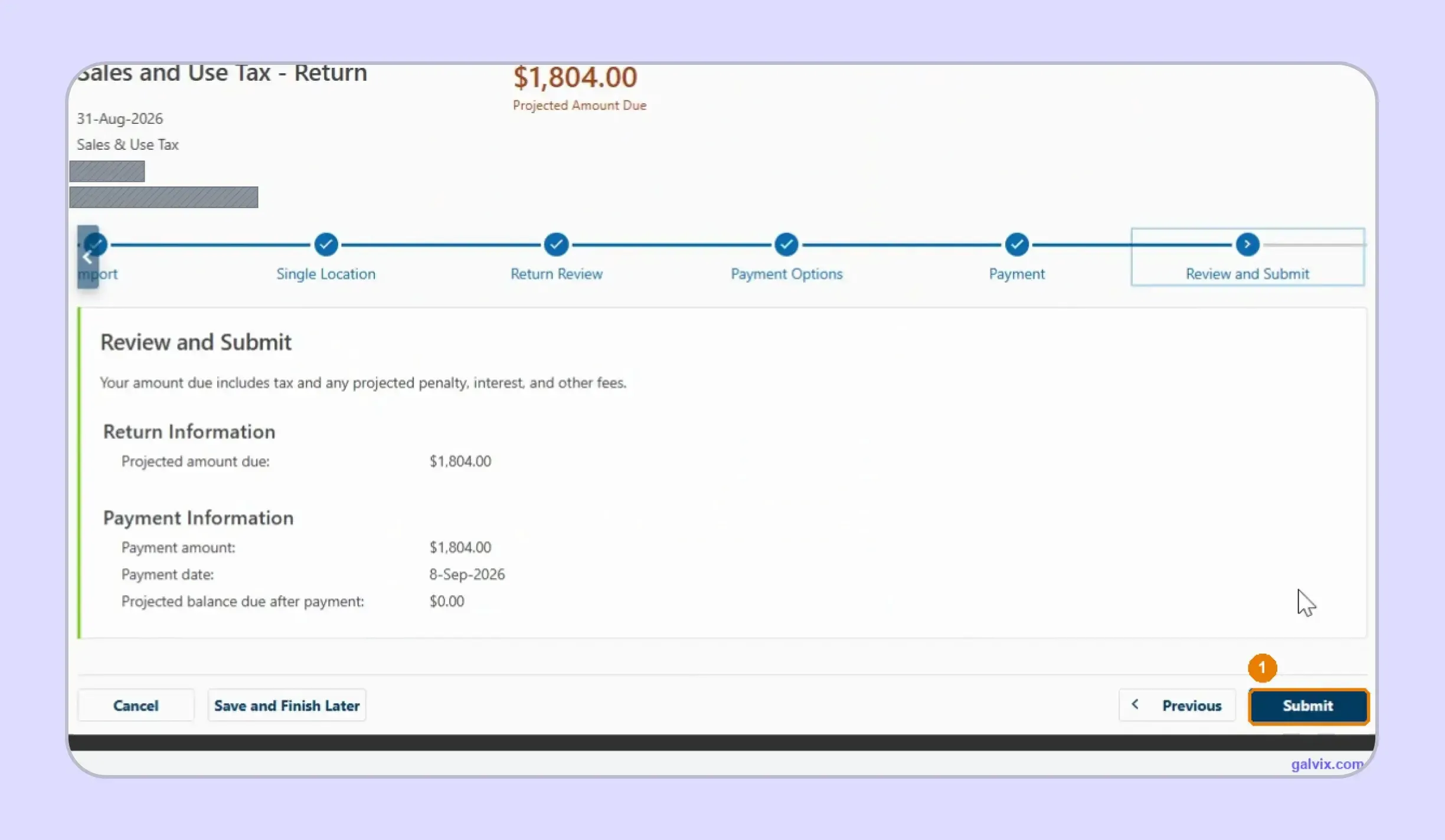 Minnesota sales tax return final review before submission