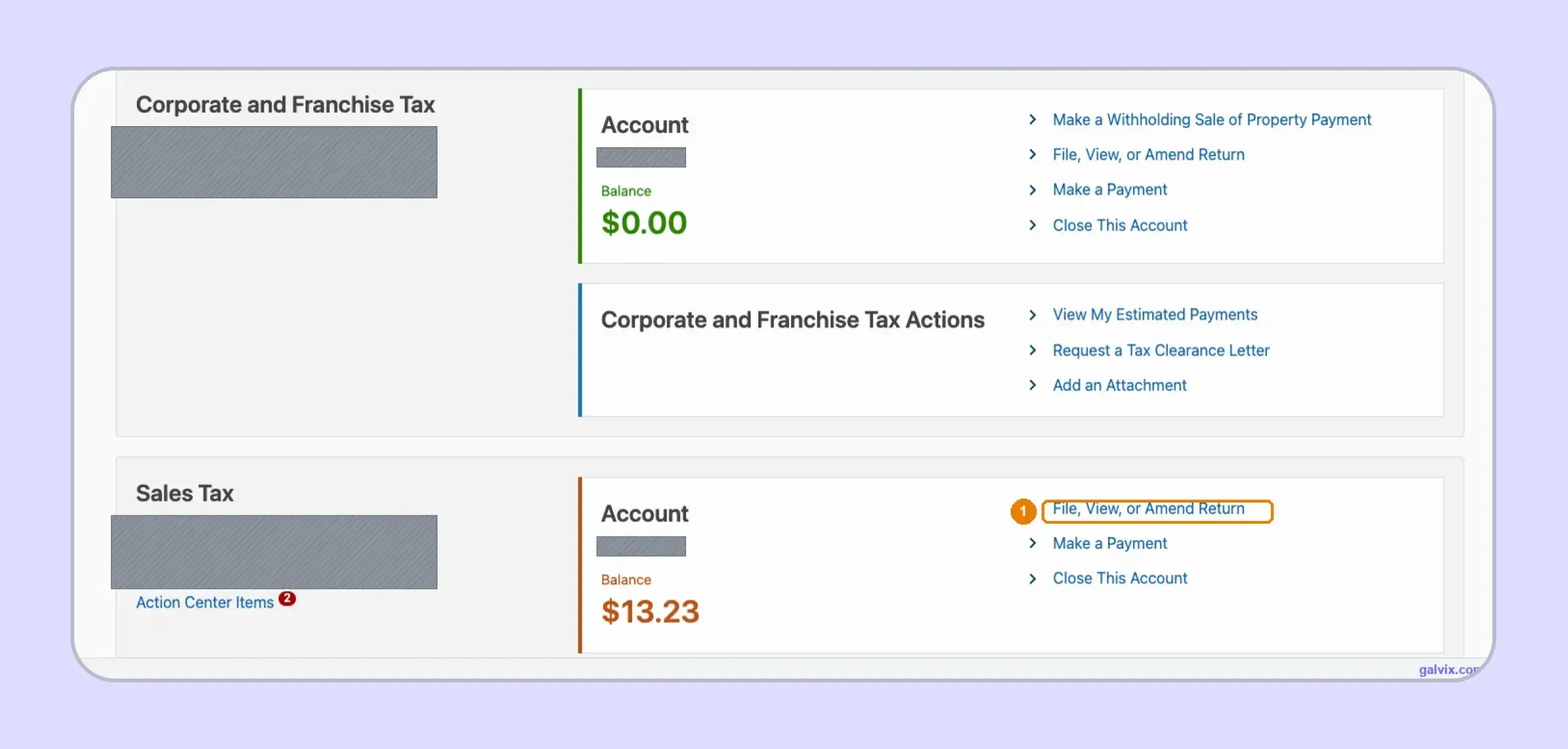 Mississippi TAP Sales Tax account return filing link