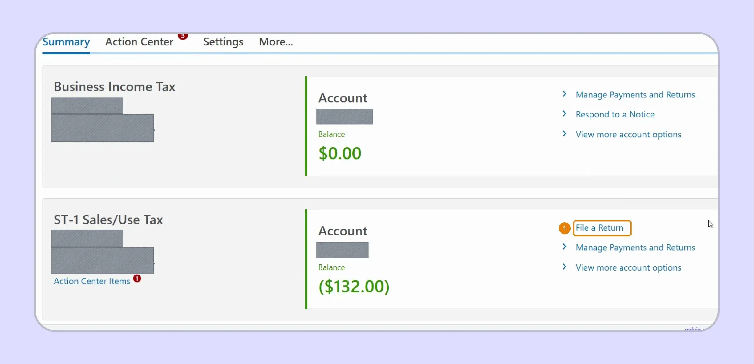 MyTax Illinois account opening Illinois sales tax return