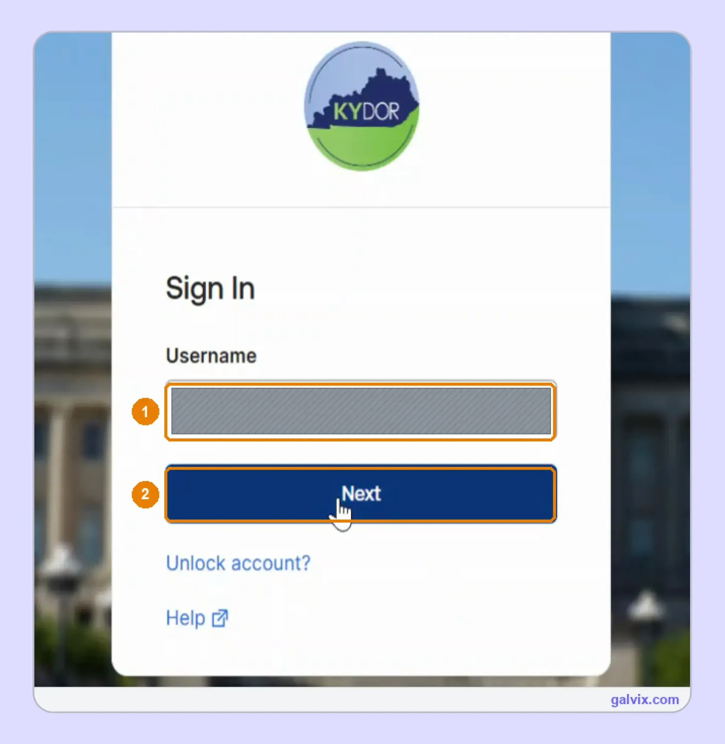 MyTaxes sign in for Kentucky sales tax filing