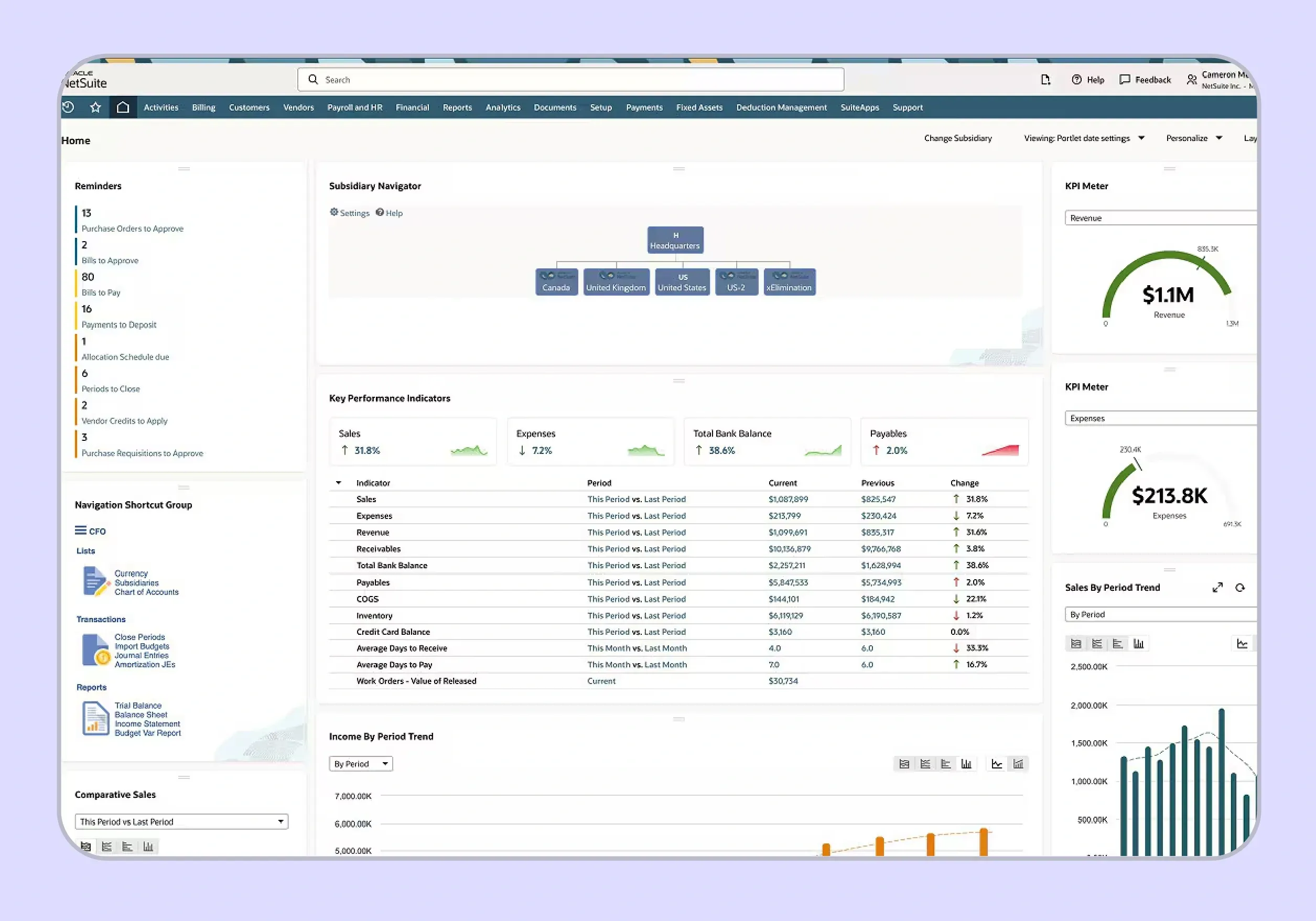 NetSuite OneWorld subsidiary mapping screen