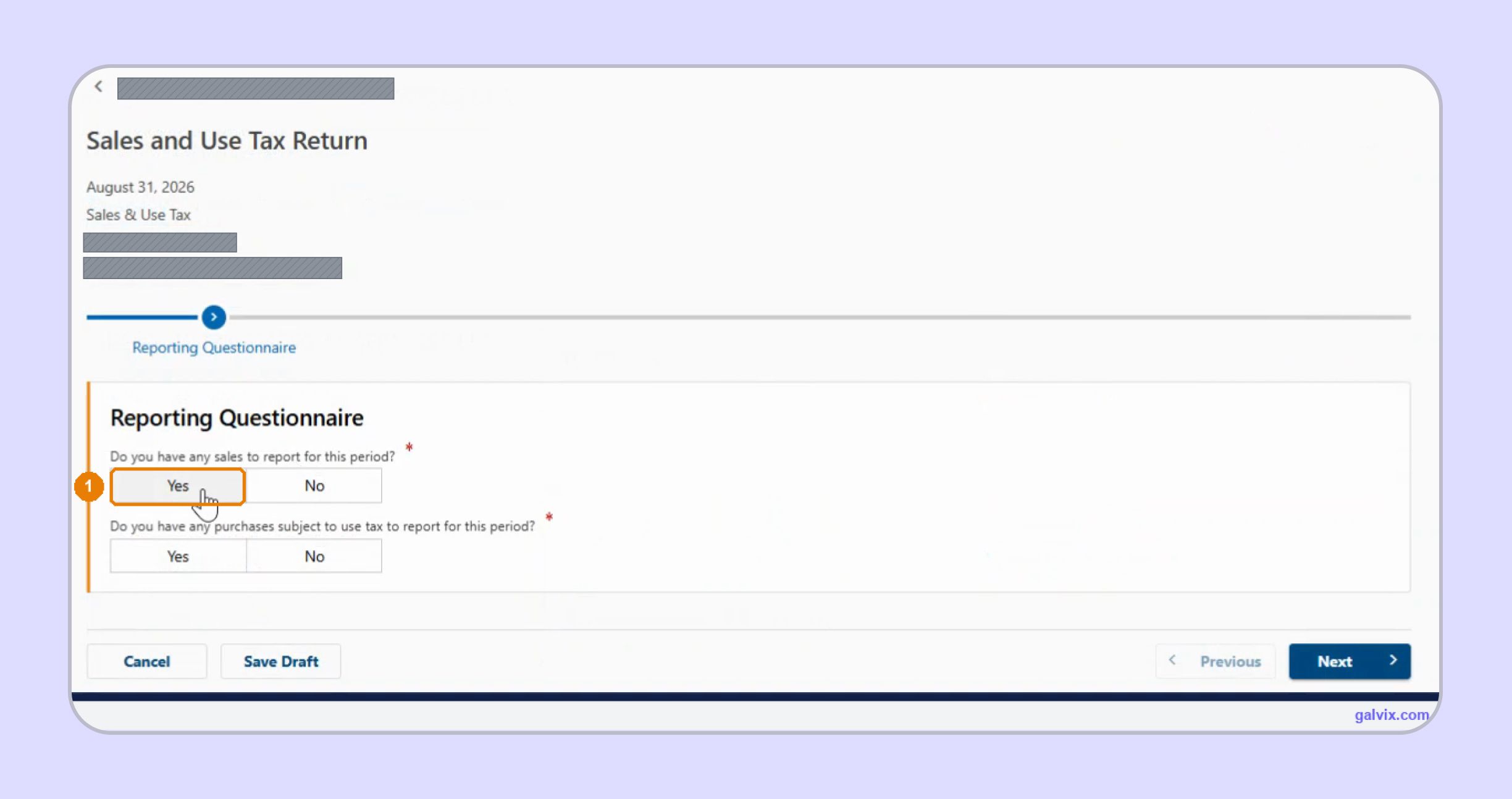 Nevada sales and use tax reporting questionnaire