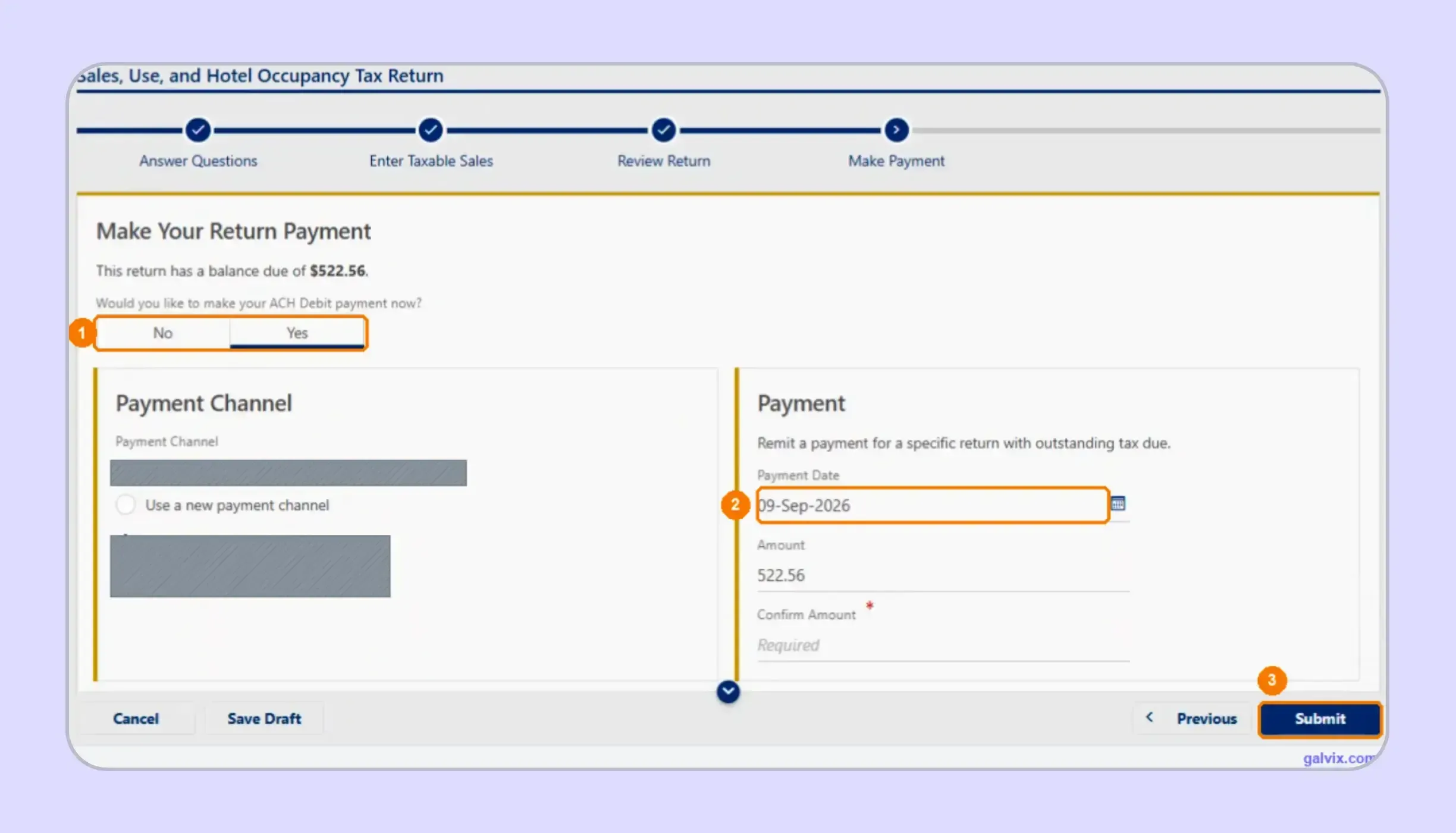 Pennsylvania sales tax payment setup through myPATH