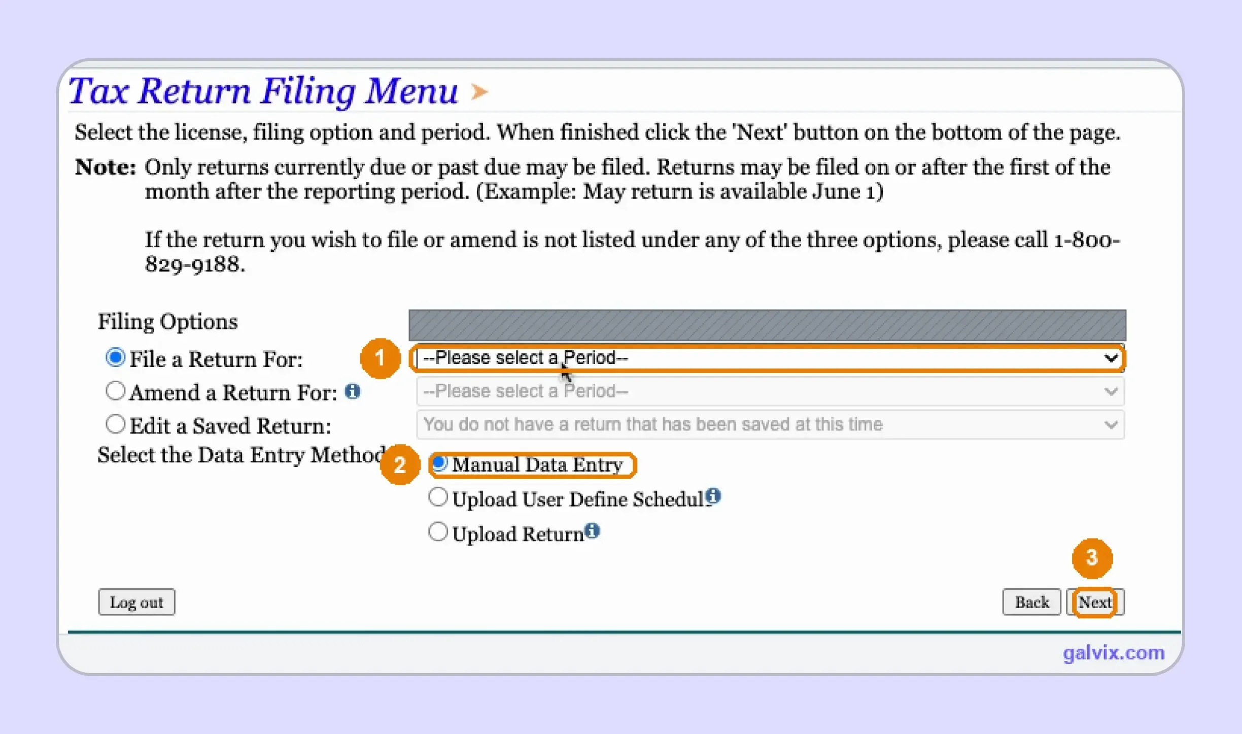 South Dakota EPath return period and entry method