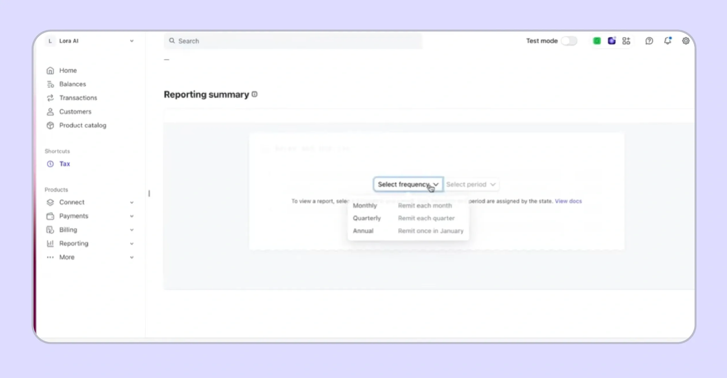 Stripe Tax filing options for sales tax returns