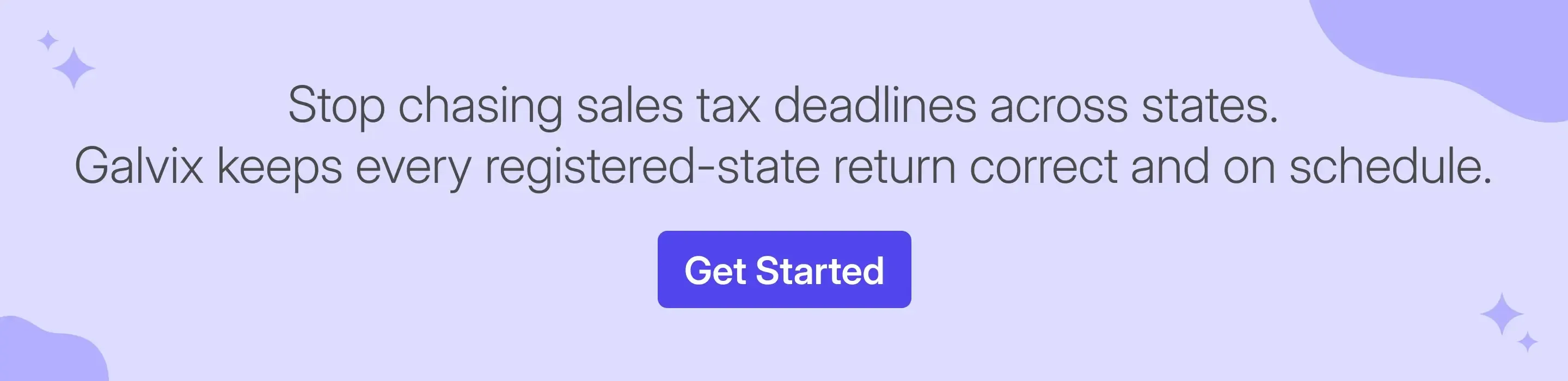 Text Galvix manages recurring sales tax returns correctly across registered states
