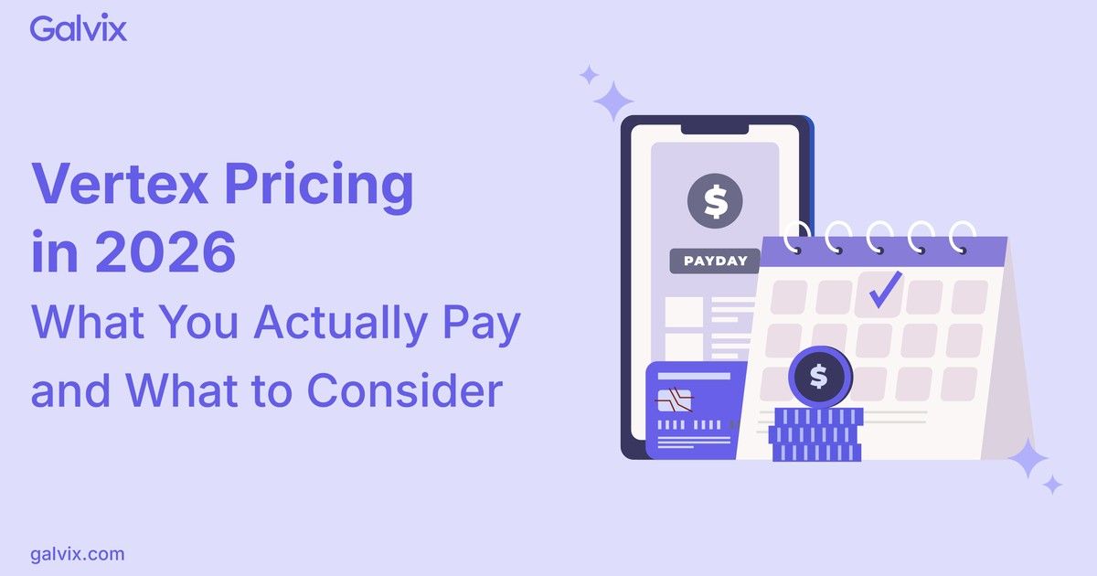 Vertex pricing compared to Galvix flat-rate managed compliance alternative