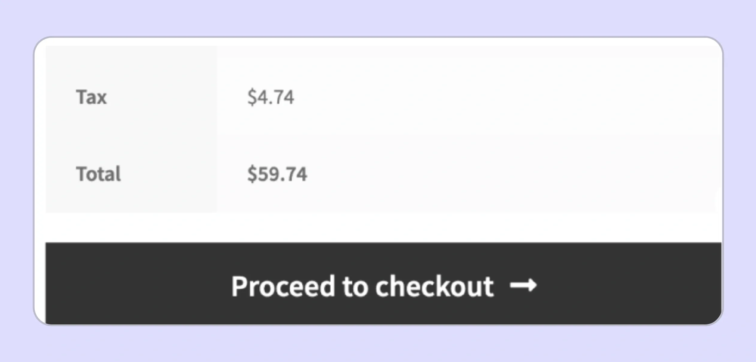 WooCommerce tax total display screen
